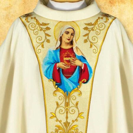 Ornat haftowany "Serce Maryi"