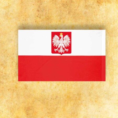 Flaga Biało-Czerwona z Godłem