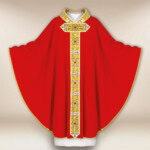 Haftowany ornat liturgiczny czerwony 