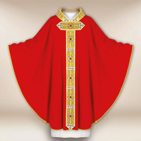 Haftowany ornat liturgiczny czerwony 