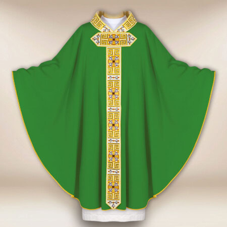 Haftowany ornat liturgiczny zielony