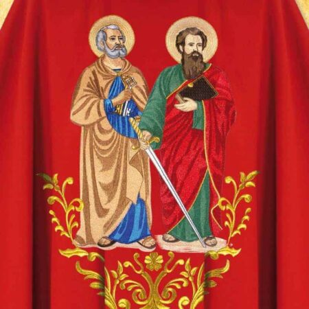 Ornat haftowany czerwony Św. Piotr i Paweł