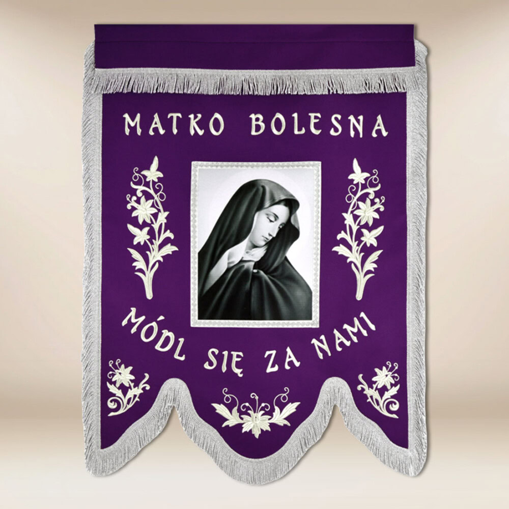 Chorągiew żałobna Matka Boża
