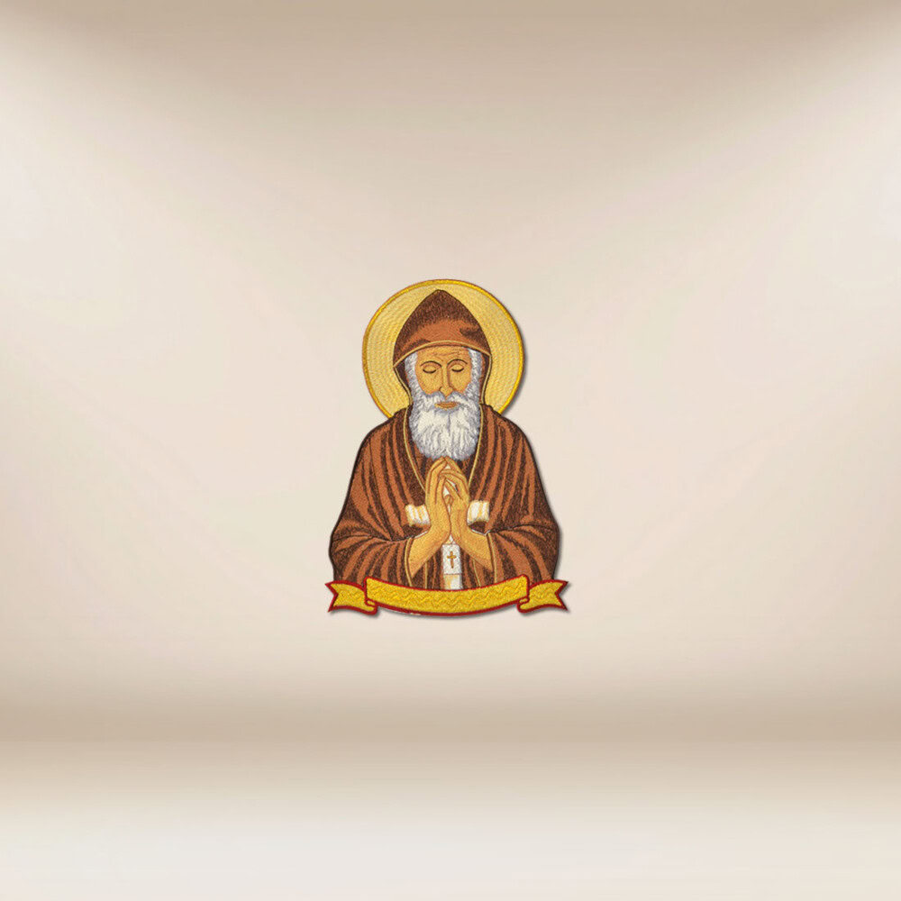 aplikacja haftowana Św. Charbel