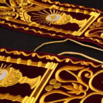 Stuła haftowana rzymska na pluszu “Kielich”