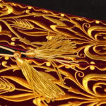 Stuła haftowana rzymska na pluszu “Kielich”