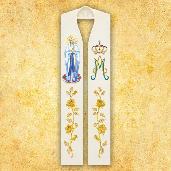 Stuła haftowana "Madonna di Lourdes"