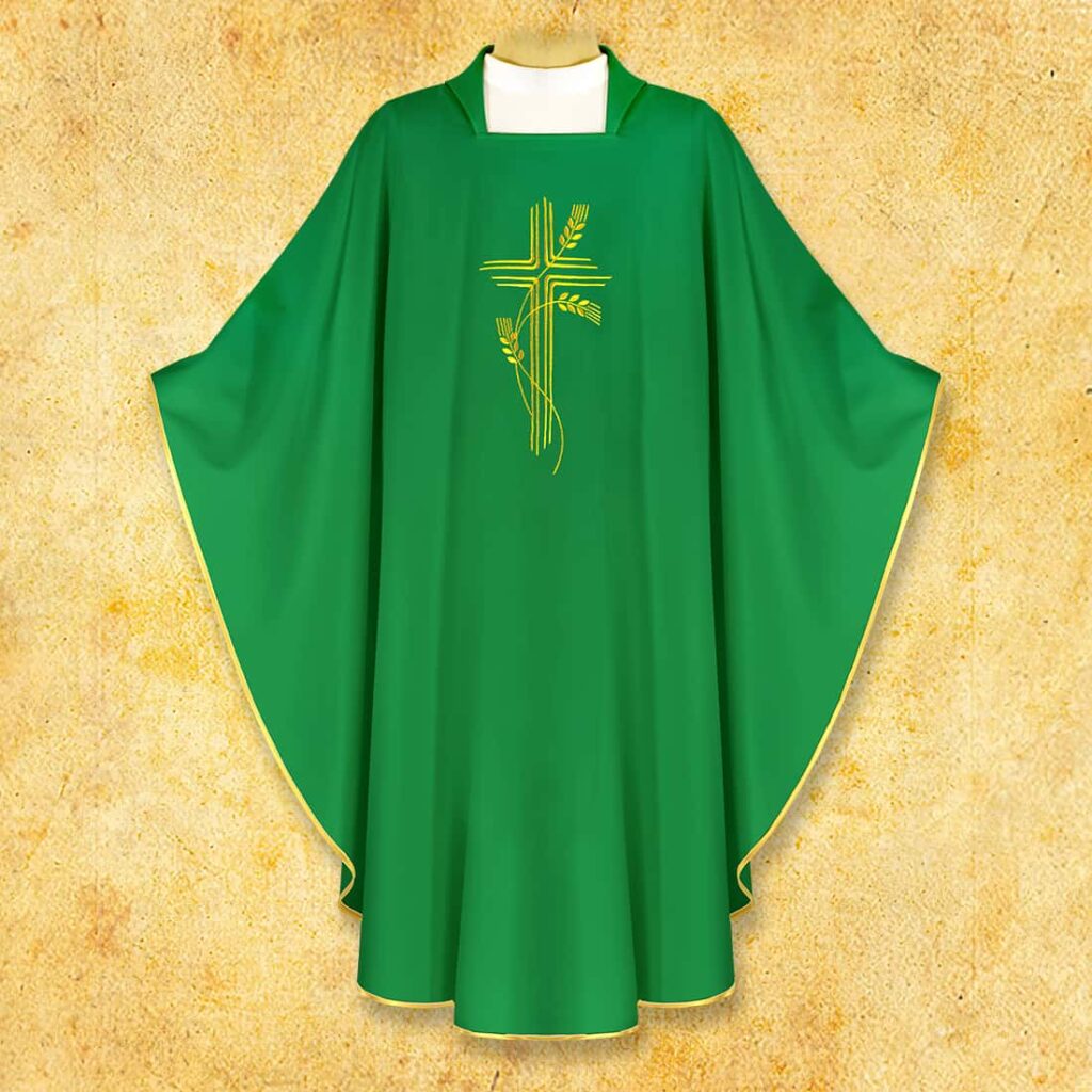 Ornat haftowany Krzyż zielony