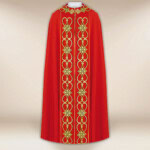 Kapa liturgiczna czerwona IHS