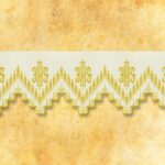 (product_variation) Koronka haftowana w 4 kolorach - Ecru, Kupon 5.90m