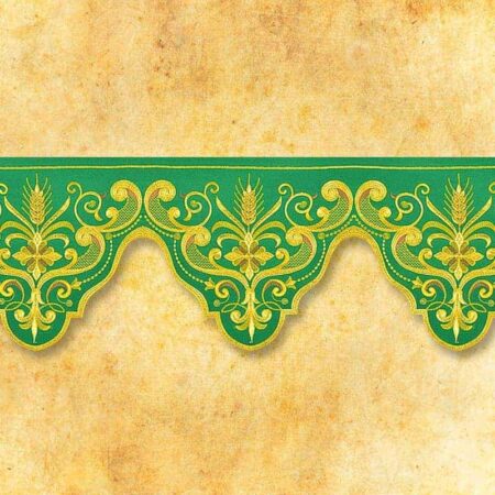 (product_variation) Koronka haftowana w 4 kolorach - Zielony, kupon 2.90 m