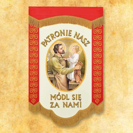 Mini chorągiew dwustronna "Mata Boża Różańcowa"