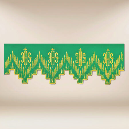 Koronka haftowana zielona