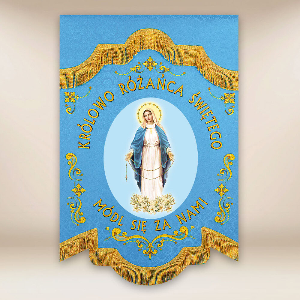 Mini Chorągiew Dwustronna Różańcowa