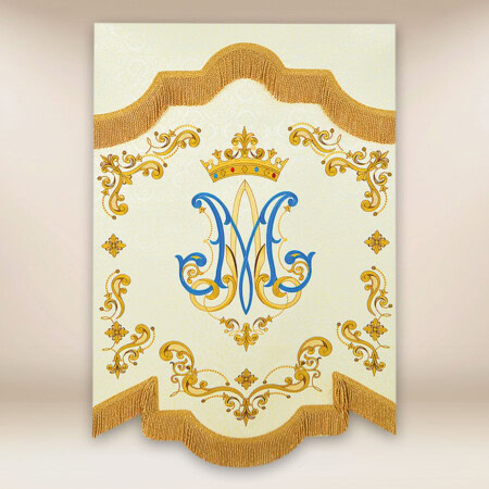 Mini chorągiew dwustronna “Mata Boża Różańcowa”