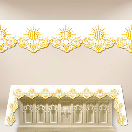 Obrus haftowany "Cristiano" złoty - na dowolny wymiar