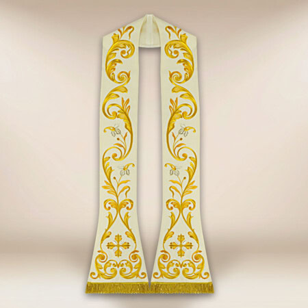 Stuła haftowana rzymska "Ewangelium"