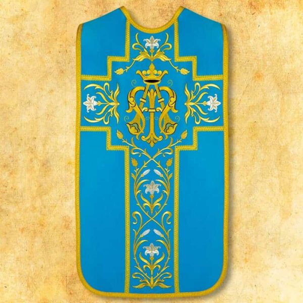 Ornat haftowany rzymski "Maryjny"