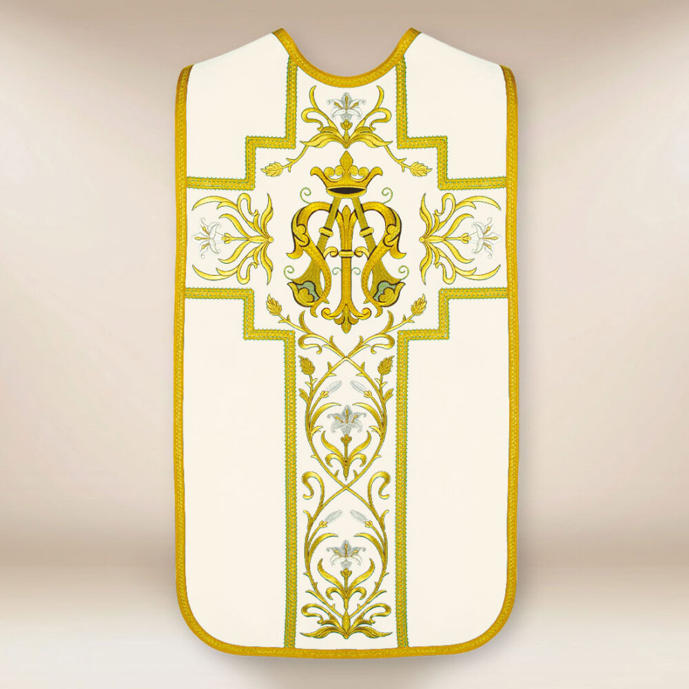 Ornat haftowany rzymski “Maryjny”