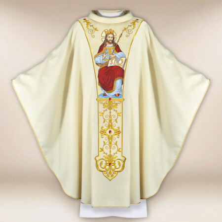 Ornat liturgiczny z Chrystusem Królem