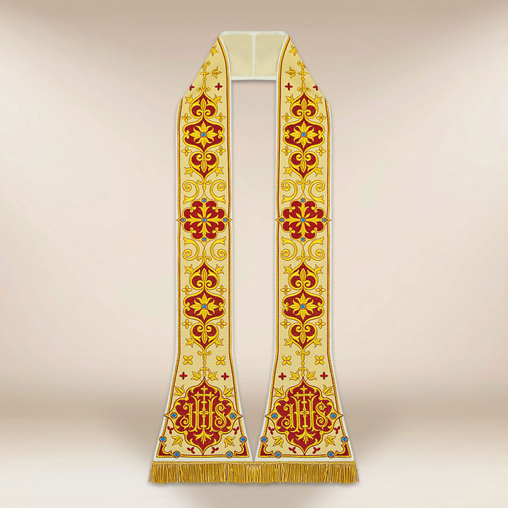 Stuła rzymska haftowana “Ostatnia Wieczerza”