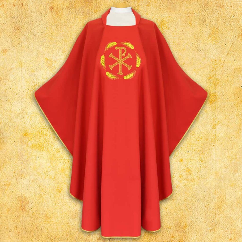 Haftowany ornat PX czerwony