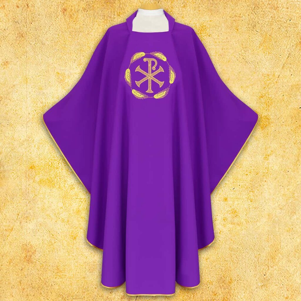 Haftowany ornat PX fioletowy