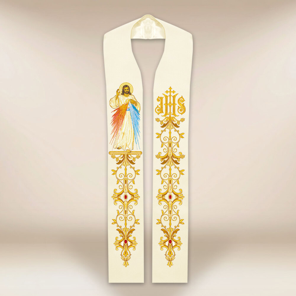 Stuła liturgiczna z wizerunkiem Jezusa Miłosiernego