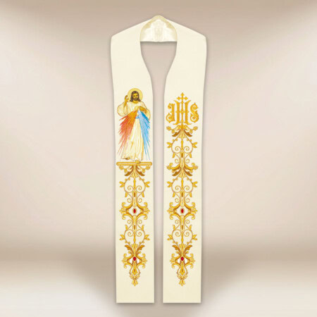 Stuła liturgiczna z wizerunkiem Jezusa Miłosiernego