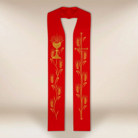 Stuła haftowana "Kielich z kłosami"