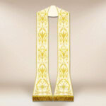 Rzymska stuła haftowana ecru