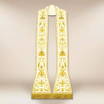 Ecru rzymska stuła haftowana