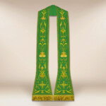 Zielona rzymska stuła haftowana