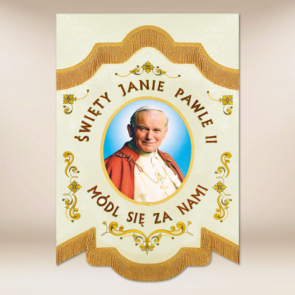 Mini Chorągiew Dwustronna Jan Paweł II