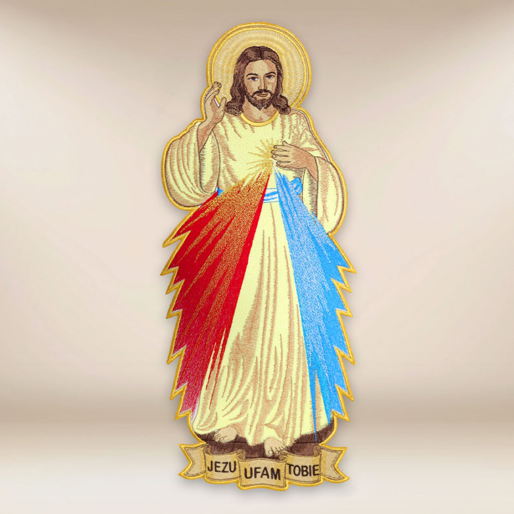 Aplikacja haftowana Jezus Miłosierny