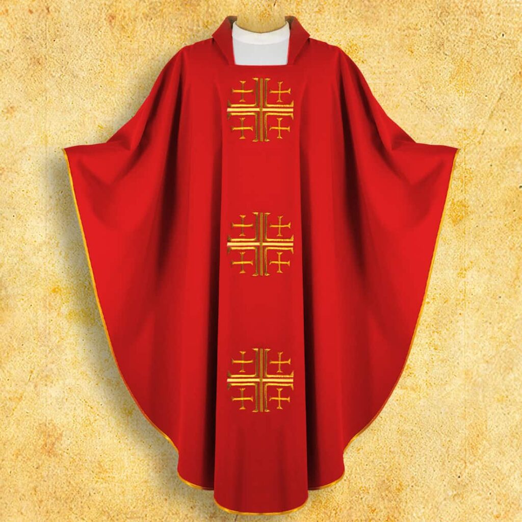 Ornat haftowany Krzyże Jerozolimskie