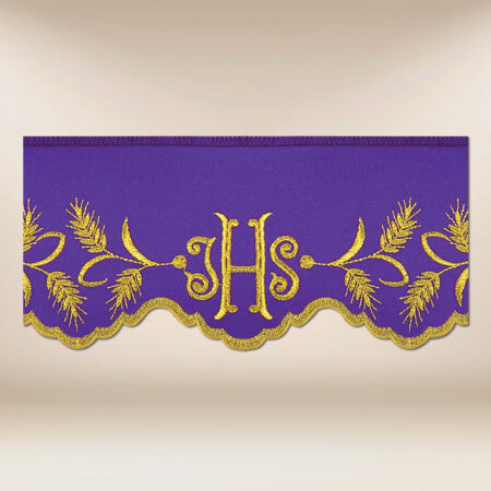 Koronka haftowana fioletowa