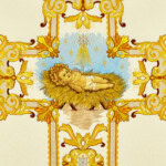 Ornat haftowany rzymski “Feliz Navidad”