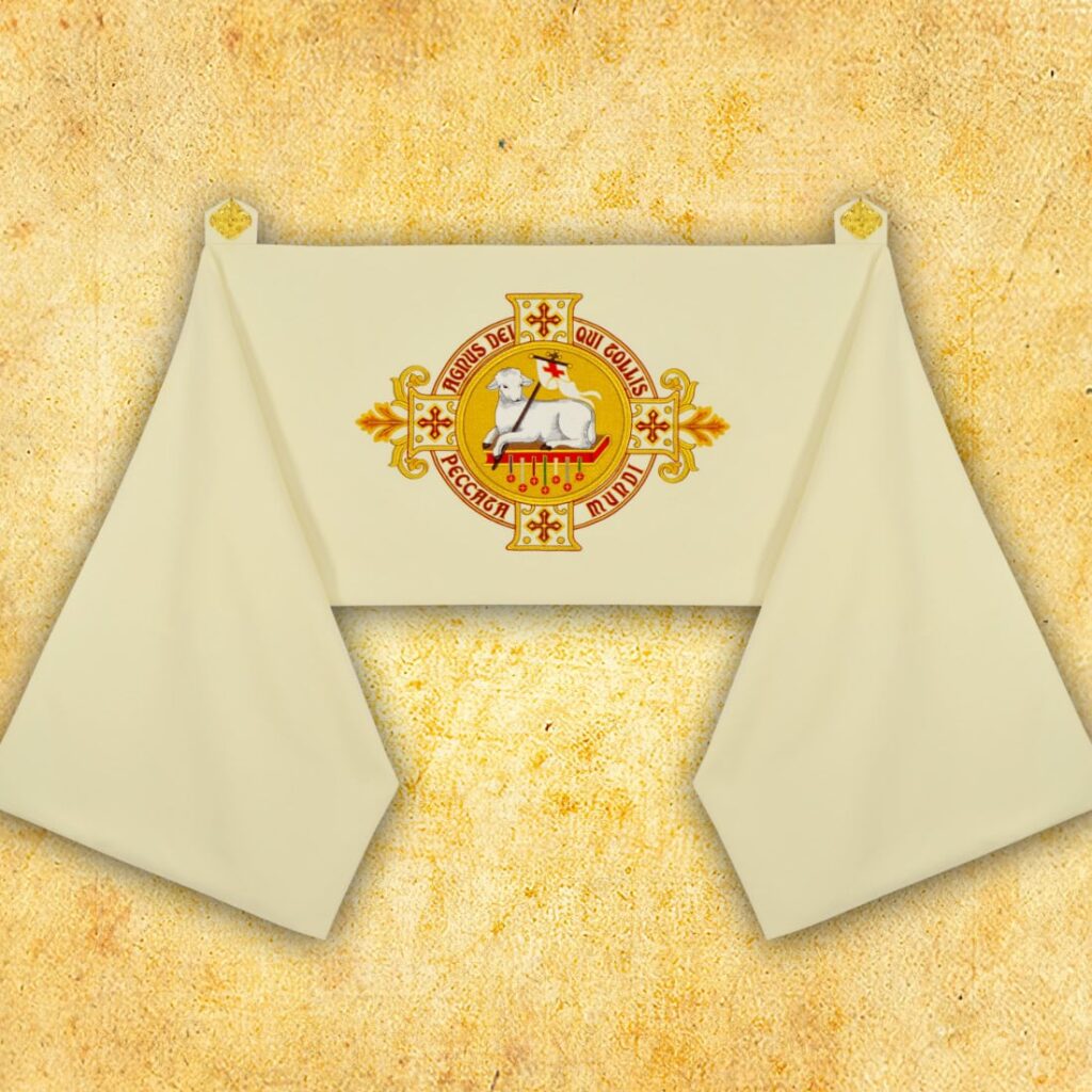 Welon haftowany naramienny Baranek Boży