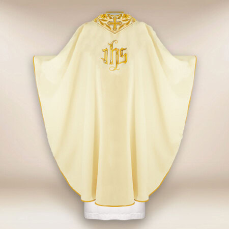 Ornat liturgiczny z haftem IHS