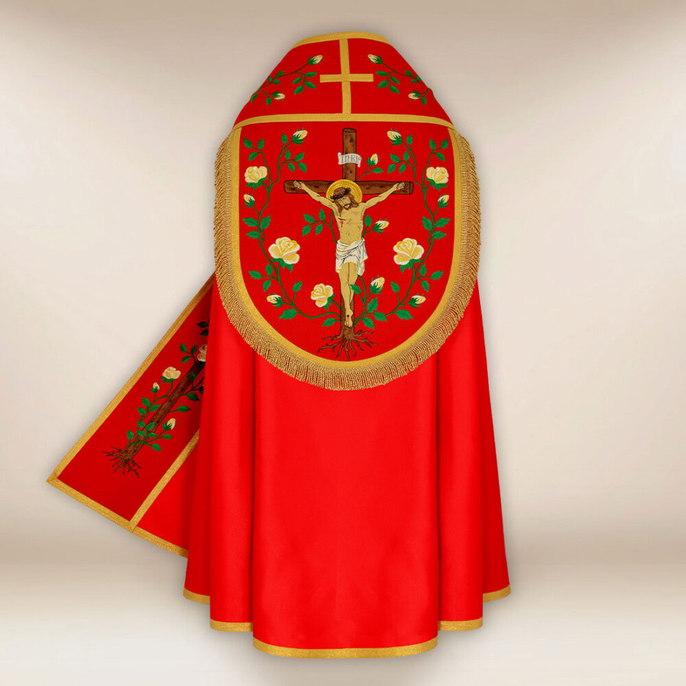 Kapa haftowana “Jezus Na Krzyżu”