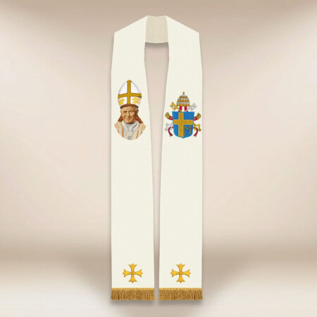 Stuła haftowana "Jan Paweł II"
