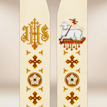 Stuła haftowana “Baranek Boży”