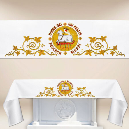 Obrus Z Haftem Czołowym "Baranek  Boży"