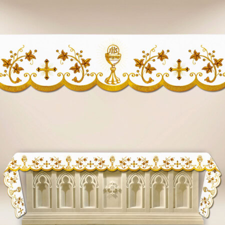 Obrus haftowany "Złota seria -  Kielich" - na dowolny wymiar