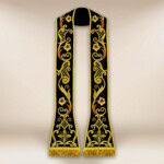 Stuła haftowana rzymska czarna