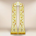 Stuła haftowana rzymska ecru