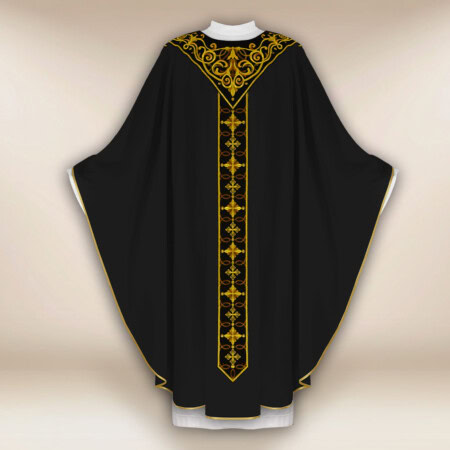 Ornat haftowany czarny