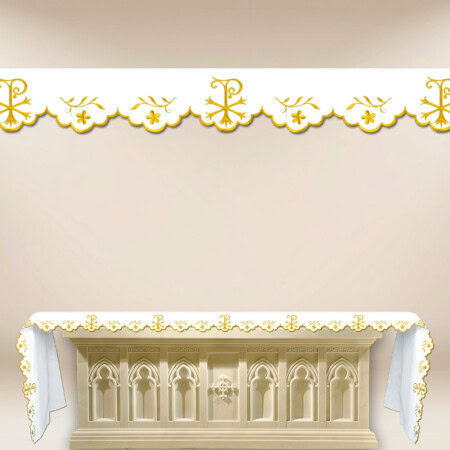 Obrus haftowany ze złotym PX