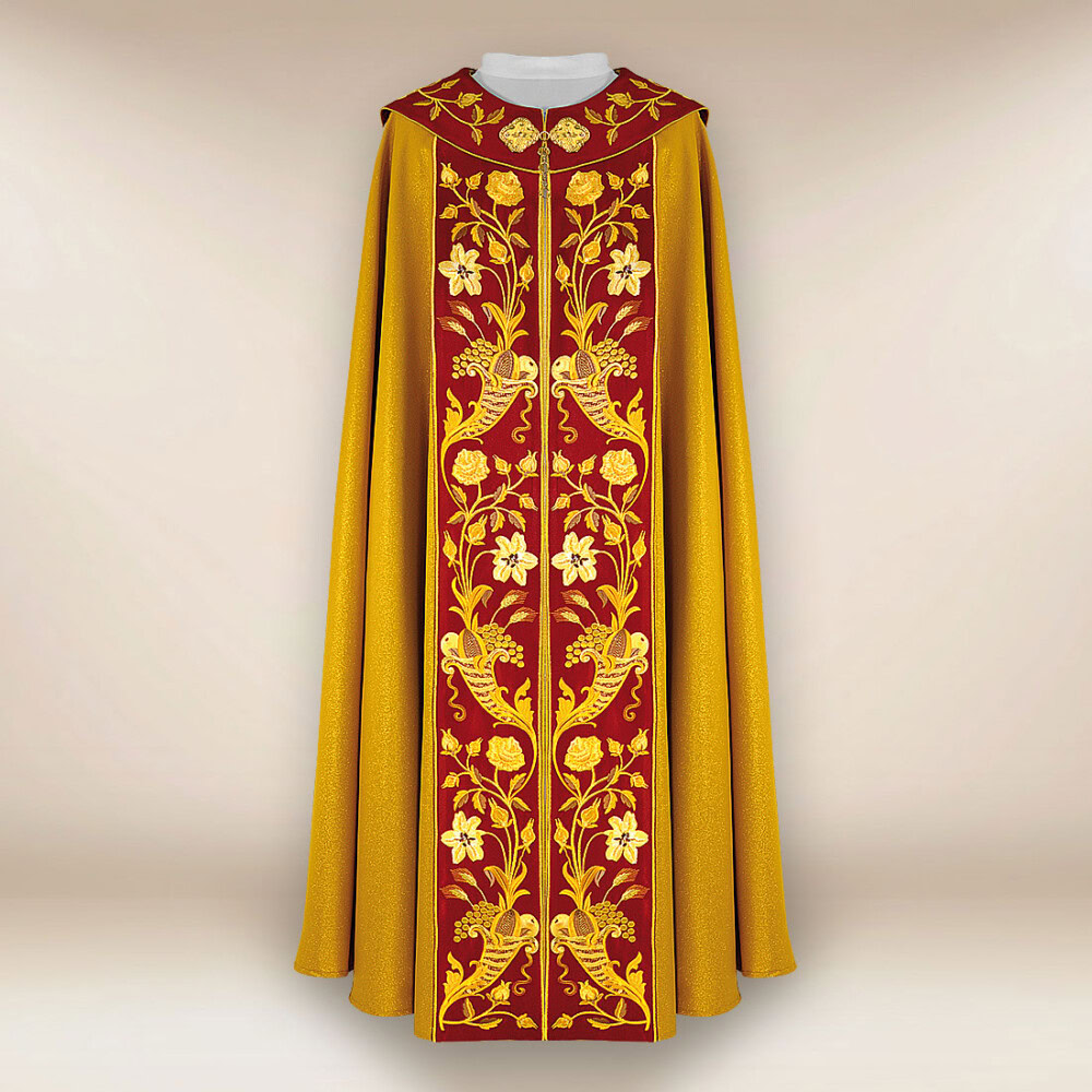 Kapa haftowana "Serce Jezusa i Maryi"